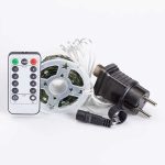 Гірлянда роса на пульті 50 метрів на 500 led світлодіодів крапля на зеленому дроті синя 500L50MGBL - Зображення 10