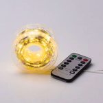 Гірлянда роса на пульті 50 метрів на 500 led світлодіодів крапля на білому дроті жовта 500L50MWY - Зображення 7