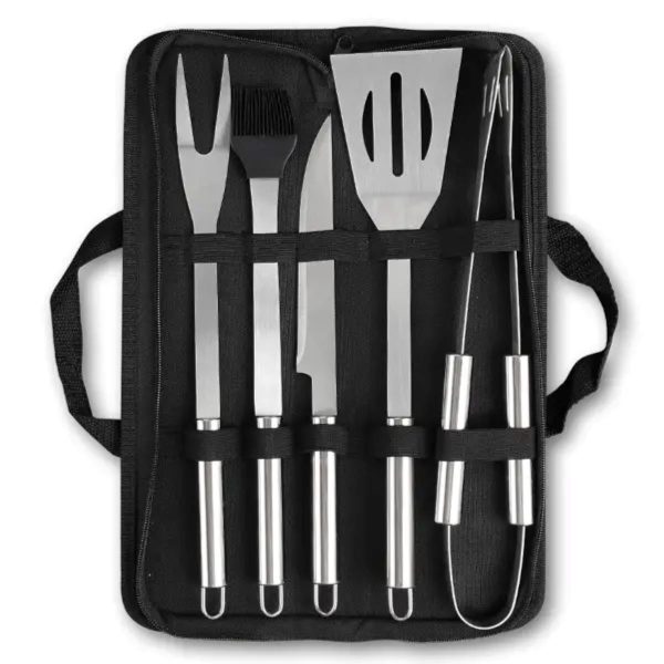 Набір аксесуарів для барбекю, мангала, гриля 5 предметів 40х10х5 см мангальне приладдя HP-20-72