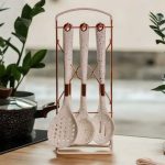 Набір кухонного приладдя на підставці 6 штук кухонні аксесуари Граніт YRUR7 - Зображення 3