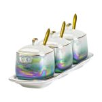 Набір для спецій порцелянаовий на підставці з ложками 3 шт по 300 мл HP6178 - Зображення 5