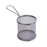 Кошик сервірувальний для картоплі фрі та снеків 9×9×9 см Чорний HP-19-5-B