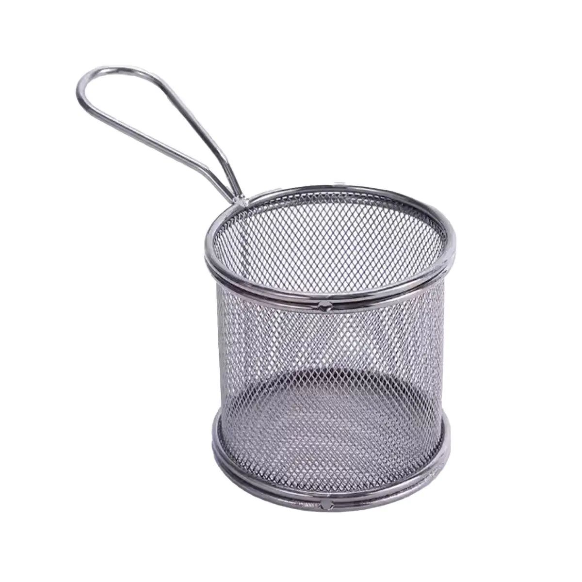 6510165021_w640_h640_6510165021 Кошик сервірувальний для картоплі фрі та снеків 9×9×9 см Чорний HP-19-5-B - Зображення 1