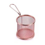 Кошик сервірувальний для картоплі фрі та снеків 9×9×9 см  Рожевий HP-19-5-R
