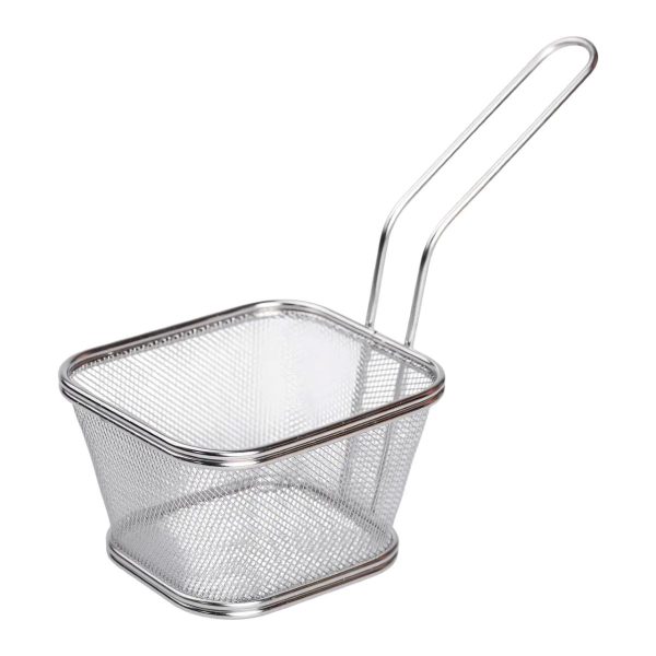 Сервірувальний кошик для фрі та снеків 13х11х7 см з нержавіючої сталі HP-19-3-L