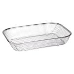 Сито-кошик для миття овочів та фруктів 37.5х27.5х6.8 см друшляк з нержавіючої сталі HP-19-23-L