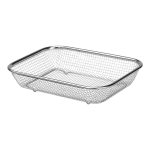 Сито-кошик для миття овочів та фруктів 29.5х21х6 см друшляк з нержавіючої сталі HP-19-23-M