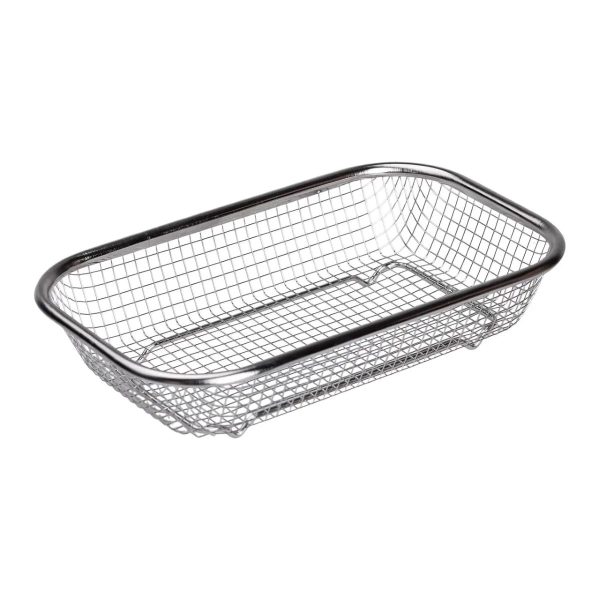 Сито-кошик для миття овочів та фруктів 24х15х5 см, друшляк з нержавіючої сталі HP-19-23-S