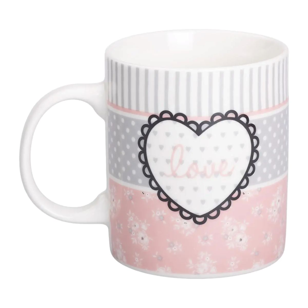 6523013416_w640_h640_6523013416 Чашка порцелянова 400 (мл) чашка для кави та чаю з написом та серцем Lugi RX-N240143PKV - Зображення 1