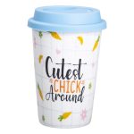 порцелянаовий стакан із силіконовою кришкою та отвором для трубочки 420 мл RX-N240546CA