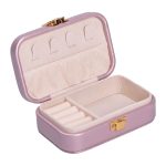 Скринька для прикрас з еко шкіри 12×7.5×4 см із застібкою органайзер для ювелірних виробів HP-5-34P - Зображення 2