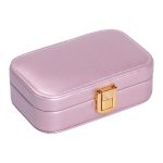 Скринька для прикрас з еко шкіри 12×7.5×4 см із застібкою органайзер для ювелірних виробів HP-5-34P - Зображення 4