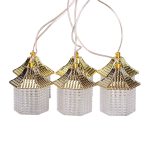 Гірлянда штора з фігурками Ліхтар 3 метри 6 ламп тепле жовте світло 6L3MLIG