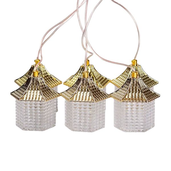 Гірлянда-щора з фігурками "Ліхтар" 3 метри, 6 ламп, тепле жовте світло 6L3MLIG