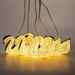 Гірлянда штора з фігурками Сваровскі 3 метри 6 ламп тепле жовте світло 6L3MSWA - Зображення 8