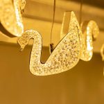 Гірлянда штора з фігурками Сваровскі 3 метри 6 ламп тепле жовте світло 6L3MSWA - Зображення 7