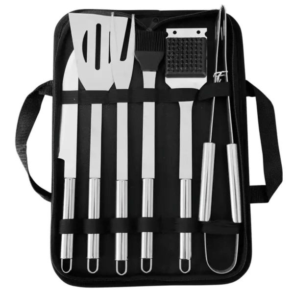 Набір аксесуарів для барбекю та гриля, 6 предметів, 40х10х5 см, мангальне приладдя HP-20-73