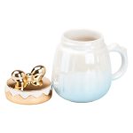 Чашка порцелянова 500 мл із кришкою Блакитна HP7194BL - Зображення 2