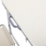 Стіл і 4 стільці для пікніка набір туристичних алюмінієвих складних алюмінієвих меблів для кемпінгу 8812-4 - Зображення 9