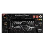 Набір посуду для приготування з нержавіючої сталі 12 предметів, чорний HP33548 - Зображення 9