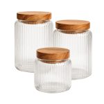 Набір банок для зберігання з бамбуковими кришками 400/600/800 мл 64486-13