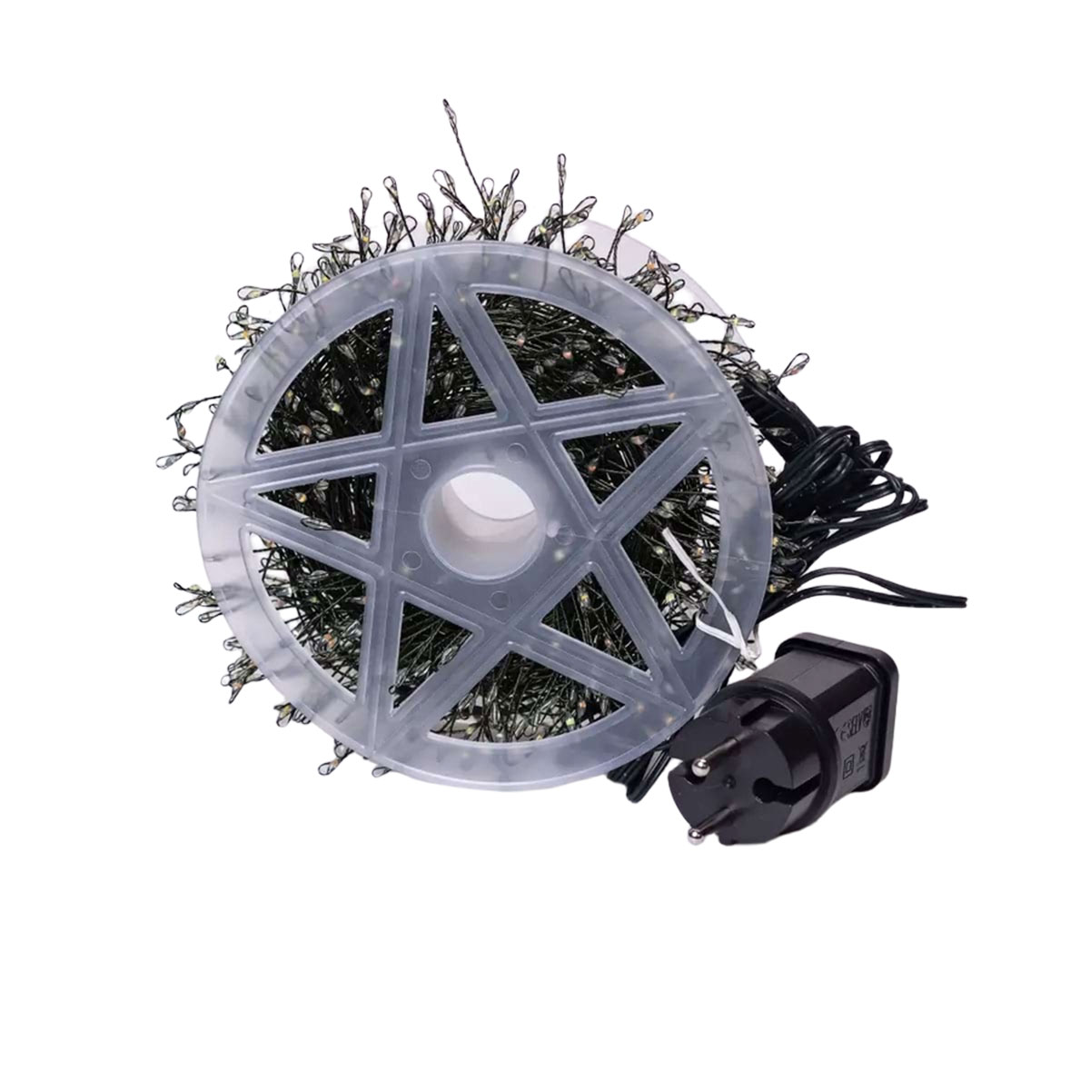 D1750-1 Гірлянда роса мішура 30 метрів хвойна лапа 640 led світлодіодів зелений дріт мультиколор D1750ML - Зображення 1