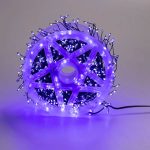 Гірлянда роса мішура 30 метрів хвойна лапа 640 led світлодіодів зелений дріт синя D1750BL - Зображення 5