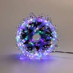 Гірлянда роса мішура 30 метрів хвойна лапа 640 led світлодіодів зелений дріт мультиколор D1750ML - Зображення 5