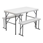 Комплект туристичних меблів стіл + лавочки для пікніка меблі для відпочинку на природі EB2545