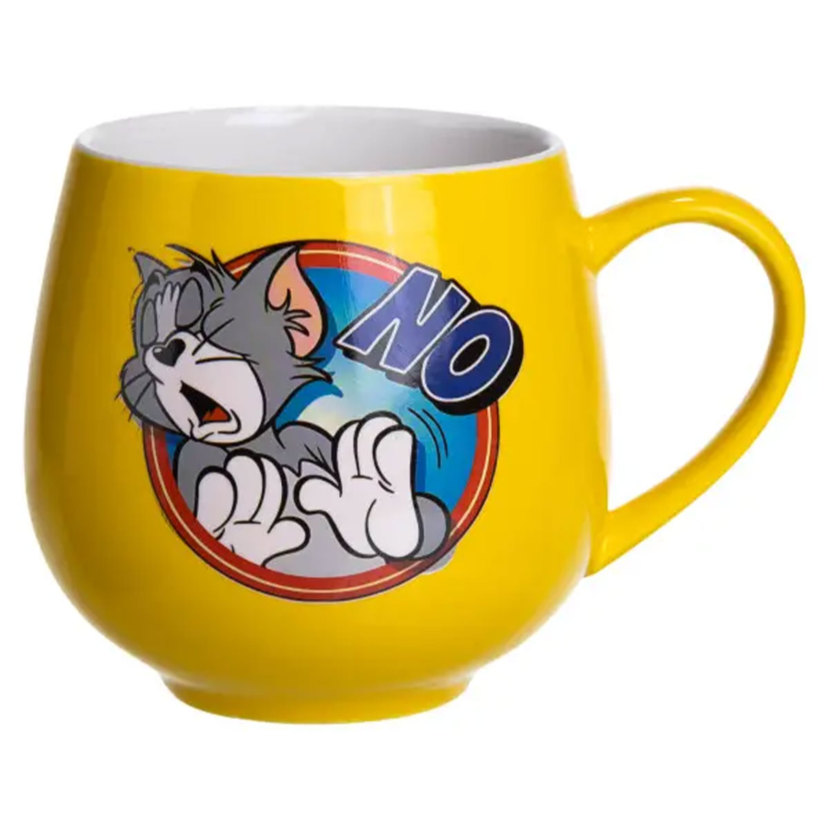 FM-13NO-1 Святкова порцелянова чашка "Веселі Герої" 400 мл, Кружка дитяча із порцеляни на подарунок Жовта FM-13NO - Зображення 1