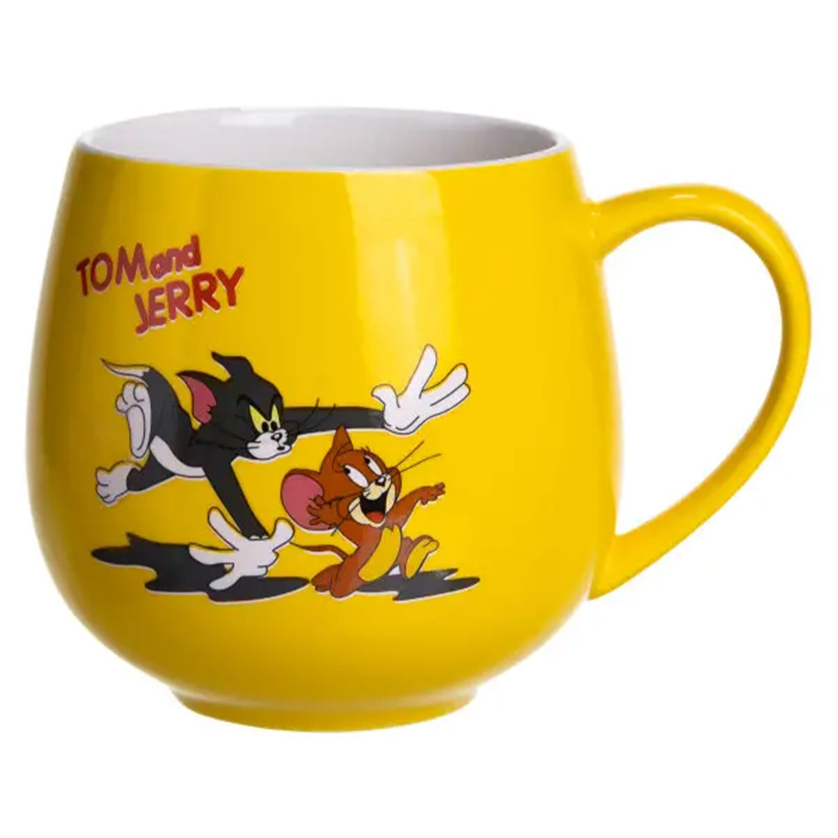 FM-13TJB-1 Святкова порцелянова чашка "Веселі Герої" 400 мл, Кружка дитяча із порцеляни на подарунок Жовта FM-13TJB - Зображення 1