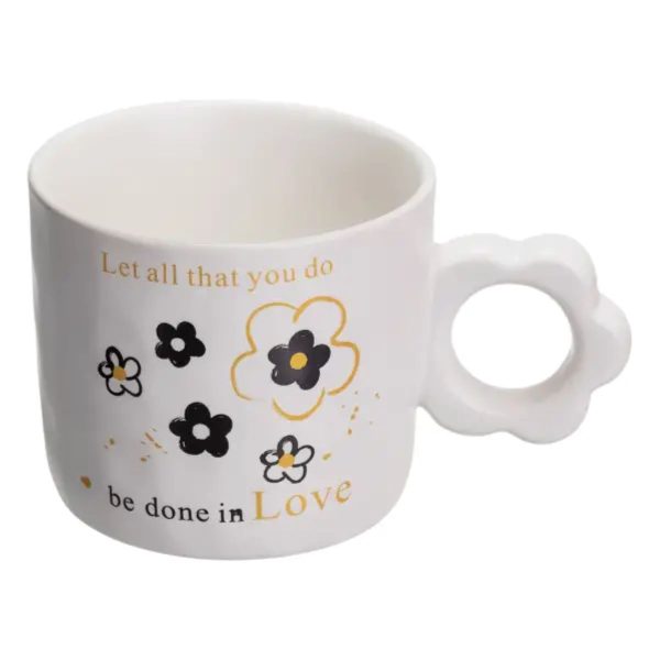 Чашка для чаю та кави порцелянова 420 (мл) гарна оригінальна кружка на подарунок FM-14A