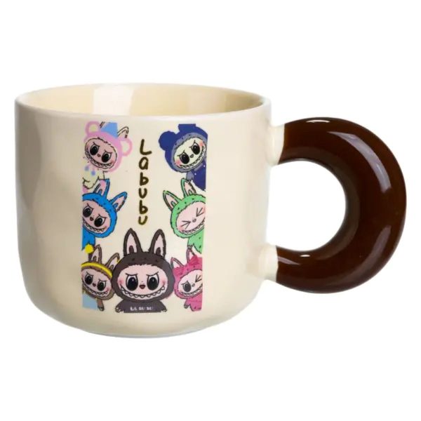 Чашка порцелянова Labubu Brighten Your Day 400 (мл) подарункова кружка прикольна чашка для дітей на подарунок FM-21D