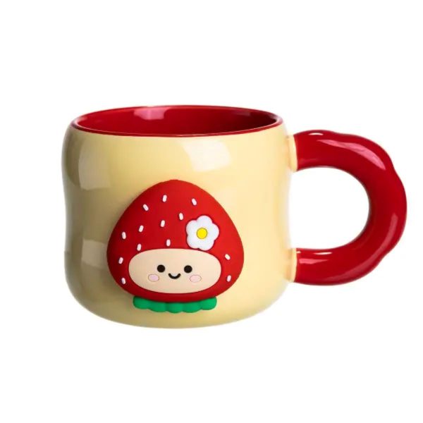 Кубок порцелянова з магнітом Поулиниця 400 (мл) подарункова кружка прикольна чашка для дітей на подарунок Жовтий з червоним FM-53A