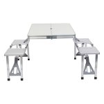 Складаний алюмінієвий стіл трансформер + 4 стільці для пікніка у валізі набір туристичних складних меблів G03-2 - Зображення 3