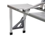 Складаний алюмінієвий стіл трансформер + 4 стільці для пікніка у валізі набір туристичних складних меблів G03-2 - Зображення 9