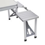 Складаний алюмінієвий стіл трансформер + 4 стільці для пікніка у валізі набір туристичних складних меблів G03-2 - Зображення 10