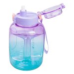 Пляшка для води спортивна 1,6 л пластикова з трубочкою з ремінцем 22 см Фіолетова HP-14-35V - Зображення 3