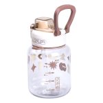 Пляшка для води дитяча 650 мл на ремінці пляшечка з трубочкою для дитини для спорту і школи Water bottle HP-14-43BR - Зображення 3