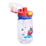 Пляшка для води дитяча 550 мл з ремінцем і трубочкою для спорту та школи HP-14-45R - Зображення 3