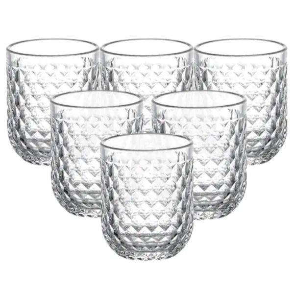 Набір склянок 6 шт по 250 мл Прозорий HP-19-105