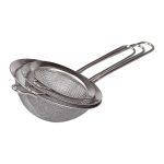 Набір ситечок 3 штуки для чаю, круп і борошна 8,10 і 12 см з нержавіючої сталі Сріблястий HP-19-12 - Зображення 3