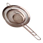 Набір ситечок 3 штуки для борошна і круп з нержавіючої сталі Мідний HP-19-22 - Зображення 2