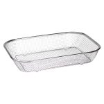 Сито-кошик для миття овочів та фруктів 37.5х27.5х6.8 см друшляк з нержавіючої сталі HP-19-23-L - Зображення 3