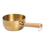 Сковорода з нержавіючої сталі 1,4 л з дерев'яною ручкою Золотистий HP-19-24-16CM - Зображення 2