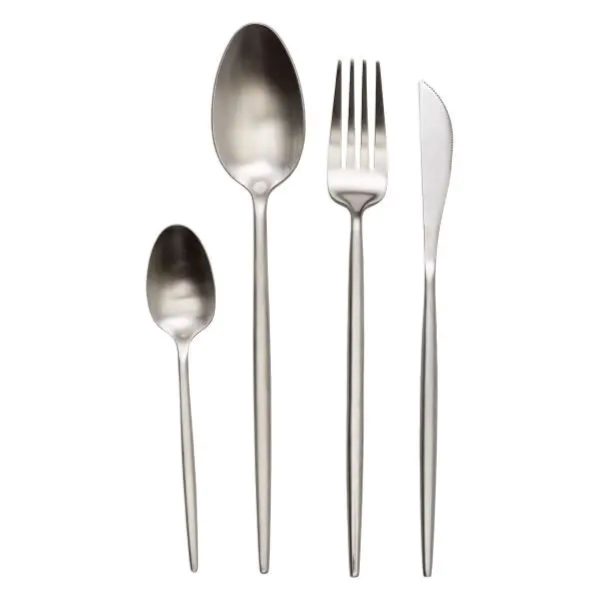 Набір столових приборів 24 предмети на 6 персон Сріблястий HP-20-16