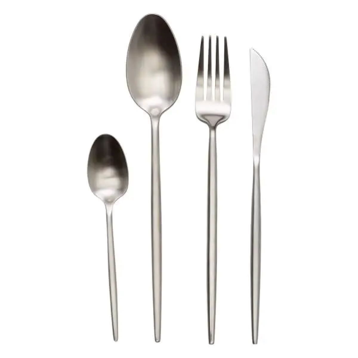 HP-20-16_1-600x600-2 Набір столових приборів 24 предмети столовий набір на 6 персон Сріблястий HP-20-16 - Зображення 1