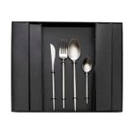 Набір столових приборів 24 предмети столовий набір на 6 персон Сріблястий HP-20-16 - Зображення 2
