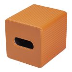 Серветниця з еко шкіри 13х13х14.5 см для кафе і ресторанів на стіл Коричнева HP-3-201BR - Зображення 4