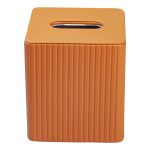 Серветниця з еко шкіри 13х13х14.5 см для кафе і ресторанів на стіл Коричнева HP-3-201BR - Зображення 2